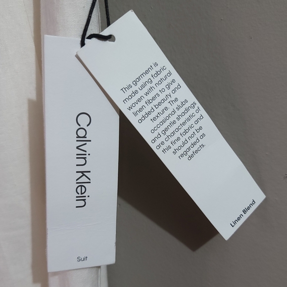 Calvin Klein NWT Timeless Off-White High-Rise Wide-Leg Linen Dress Pants SIZE 8 - Picture 9 of 12